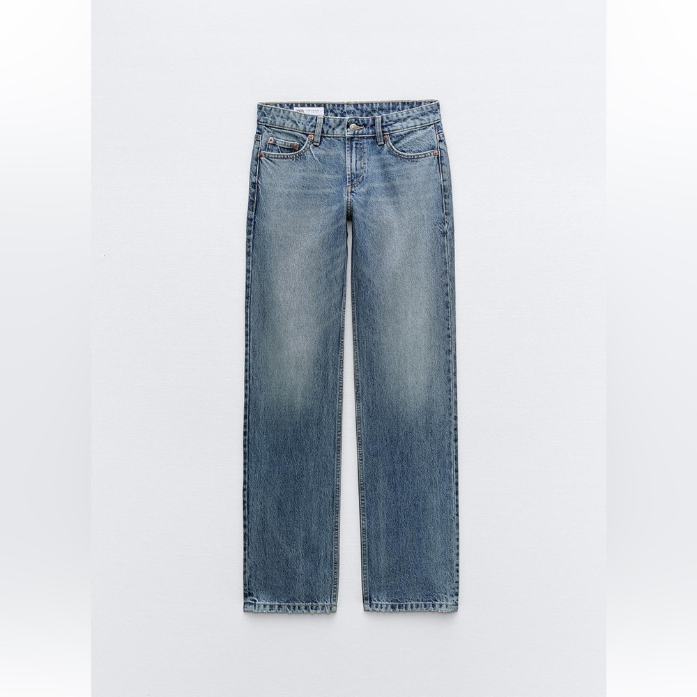 Zara Light Blue Straight Jeans
